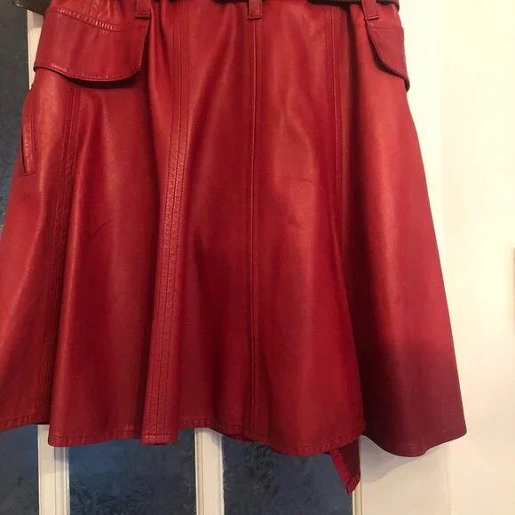 RARE Jean Paul Gaultier Vintage Leather Skirt - Picture 4 of 7
